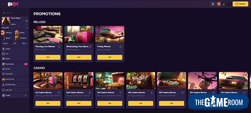 Bonus activeren in AmEx online casino