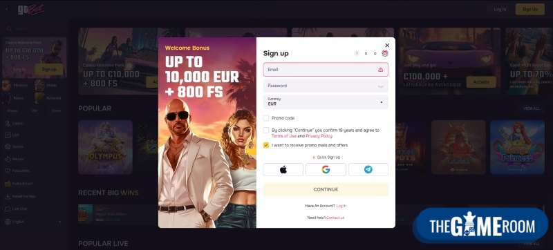 Maak een account aan bij AmEx Casino